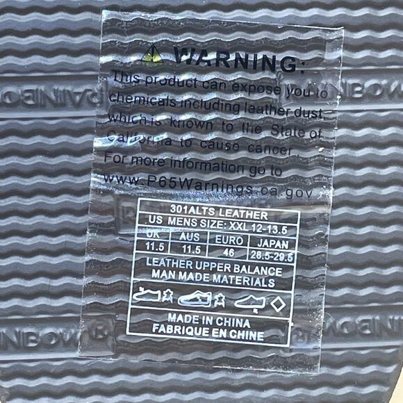 Rainbow Men’s Brown Leather 301ALTS Single Layer Arch Support Flip Flops  Sz XXL - Picture 9 of 9